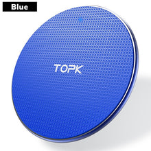Load image into Gallery viewer, TOPK Wireless Charger for iPhone Xs Max X 8 Plus 10W Fast Charging Pad for Samsung Note 9 Note 8 S10 Plus